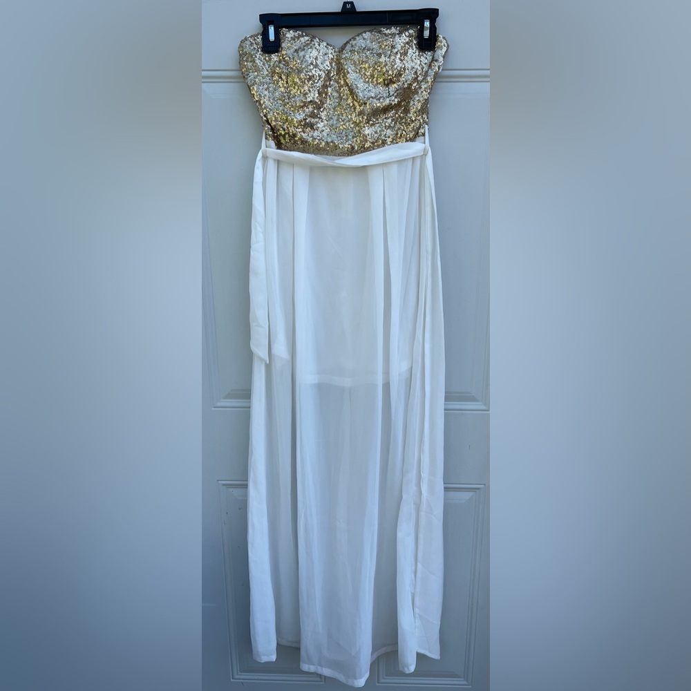 A'gaci Gold Sequin Top